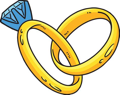 Wedding Ring Cartoon Colored Clipart Illustration 21813693 Vector Art at Vecteezy