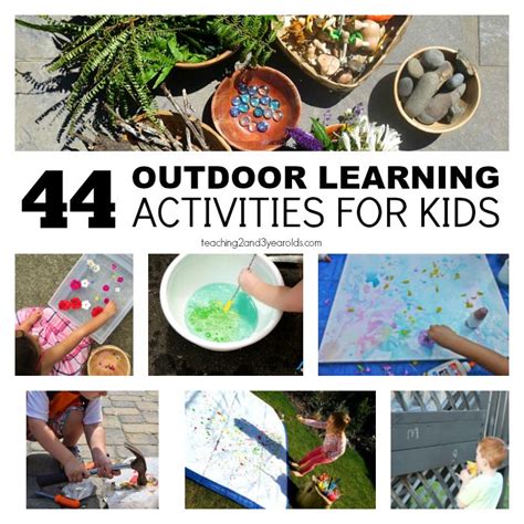 Ways to Learn Outside! | Outdoor learning activities, Preschool outdoor ...