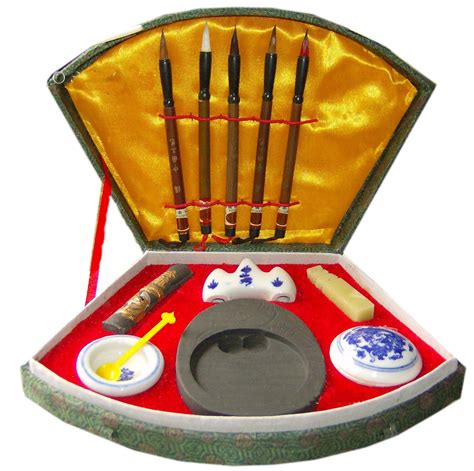 Chinese Writing Set / Calligraphy Set with 5 Brushes and Case - Small | eBay