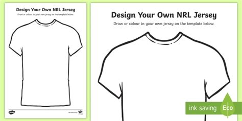 Design Your Own NRL Jersey Worksheet (Teacher-Made)