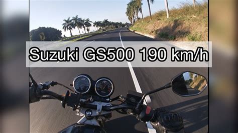 Suzuki GS500 top speed 190 km/h || máxima velocidad a tablero || Autopista Palin Escuintla - YouTube