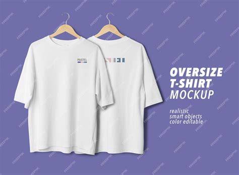 Premium PSD | Oversize T shirt mockup hanging Realistic template