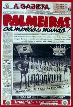 PALMEIRAS: UMA HISTÓRIA GLORIOSA: Palmeiras, Campeão Mundial 1951