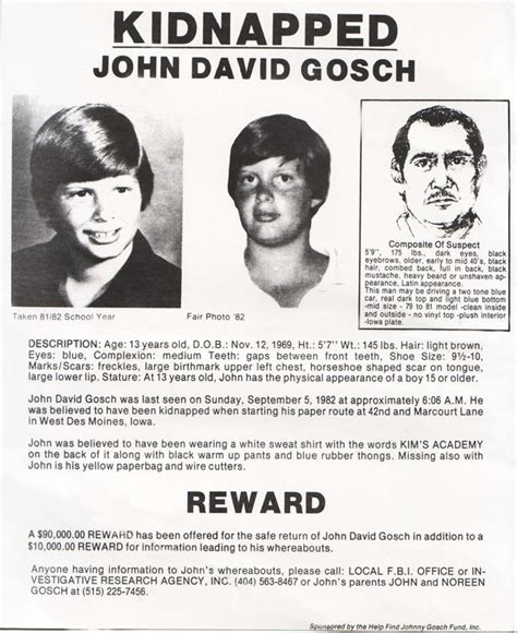 The Disappearance of Johnny Gosch! : r/UnresolvedMysteries