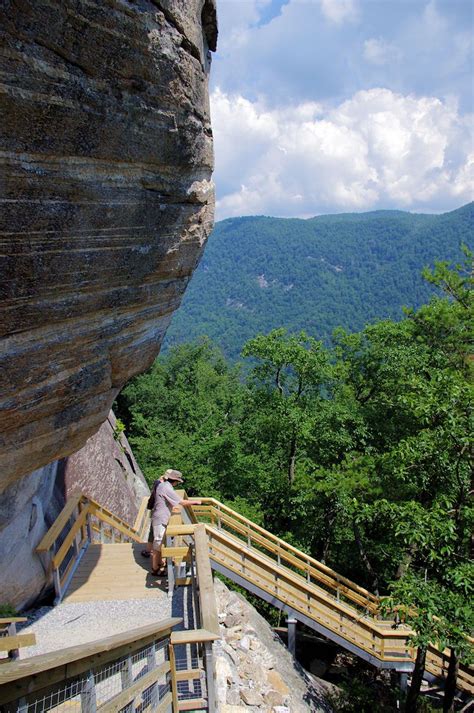 New outcroppings trail (500 steps) up to Chimney Rock Hiking Places ...