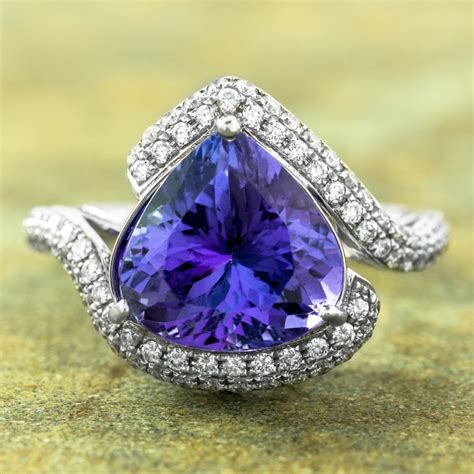 Estate Jewelry Tanzanite Diamond Ring 14 Karat White Gold 06002b - J.S ...