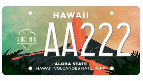 National Park Specialty State License Plates Available at DMV locations throughout Hawai‘i ...