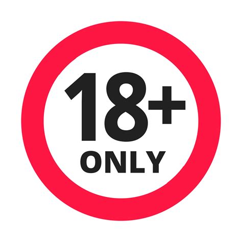 Under 18 forbidden round icon sign vector illustration. Eighteen or older persons adult content ...