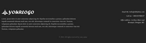 HTML footer examples (3 downloadable templates included)