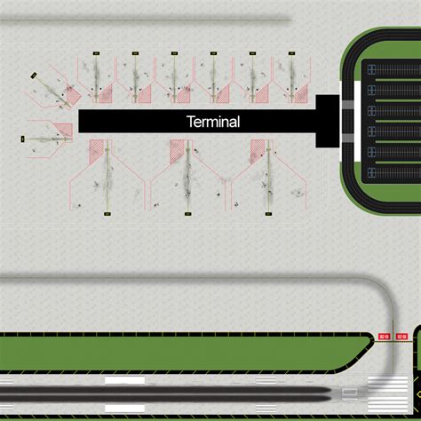 1:200 Model Airport Single Runway #1