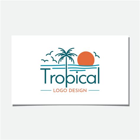 TROPICAL LOGO DESIGN VECTOR TEMPLATE 7399948 Vector Art at Vecteezy