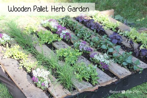 Wooden Pallet Herb Garden - Repeat Crafter Me