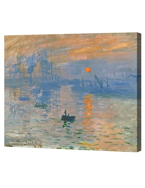 Impression Sunrise by Monet Classic Arts Reproduction Giclee Stretched ...