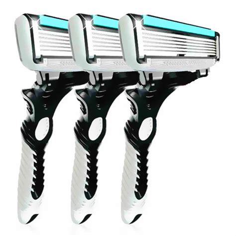 3Pcs/Lot Original DORCO Razor With 6 Layer Blade Shaver Personal Stainless Steel Safety Razor ...