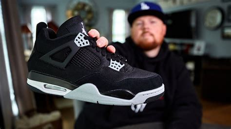 AIR JORDAN 4 BLACK CANVAS | EARLY REVIEW | FIRE SHOE| 2022 - YouTube