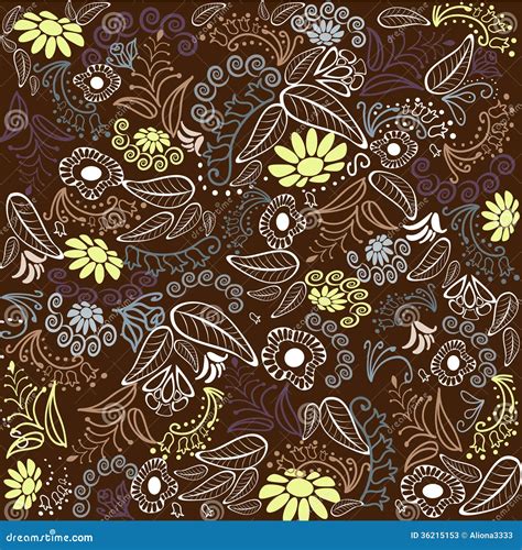 Brown Flower Pattern Stock Photos - Image: 36215153