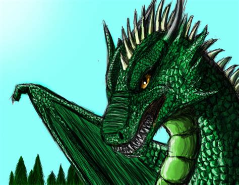 Emerald dragon by Golphee on DeviantArt