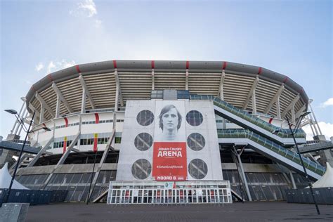 Fotobehang Ajax, teamfoto of Johan Cruijff Arena voetbalstadion