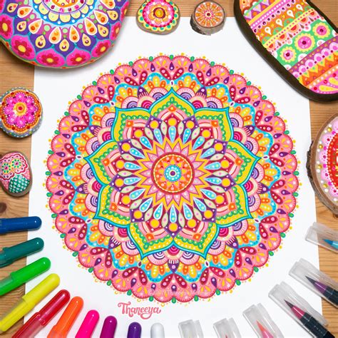 Detailed Mandala Coloring Pages by Thaneeya McArdle - Set of 10 ...