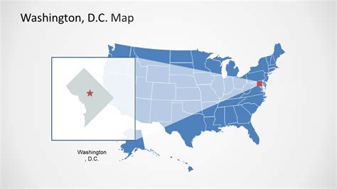 USA Map Washington DC Map PPT - SlideModel