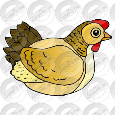 Hen Picture for Classroom / Therapy Use - Great Hen Clipart
