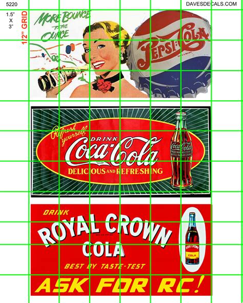 5220 BILLBOARDS – 1.5″ X 3″ BILLBOARD – MIXED 1950’s 60’s COKE, PEPSI ...