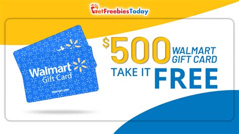 Free $500 Walmart Gift Card | GetFreebiesToday.com