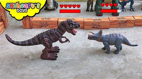 TRICERATOPS VS TREX Dinosaur Fight Tournament! Skyheart's battle event ...