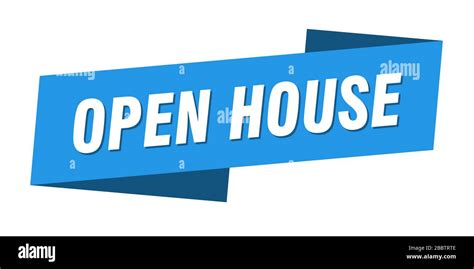 open house banner template. open house ribbon label sign Stock Vector ...