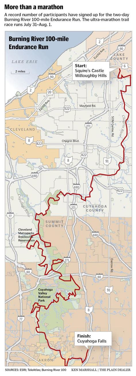 Burning River 100-mile Endurance Run course map | cleveland.com