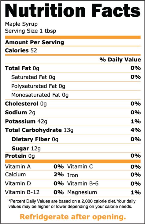 33 Maple Syrup Nutrition Label - Label Design Ideas 2020