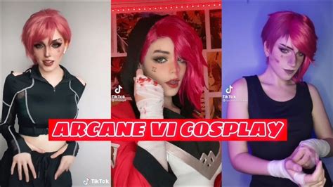 Arcane Vi Cosplay - Tik Tok Compilation - YouTube