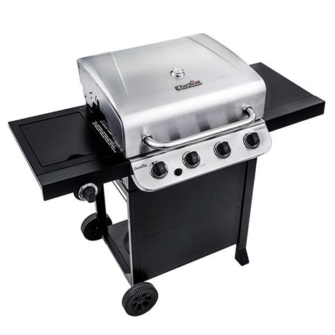 Char-Broil Performance Black and Stainless Steel 4-Burner Liquid Propane Gas Grill with 1 Side ...