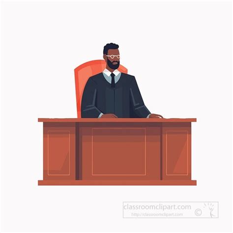 Law and Legal Clipart-african american courtroom judge clip art