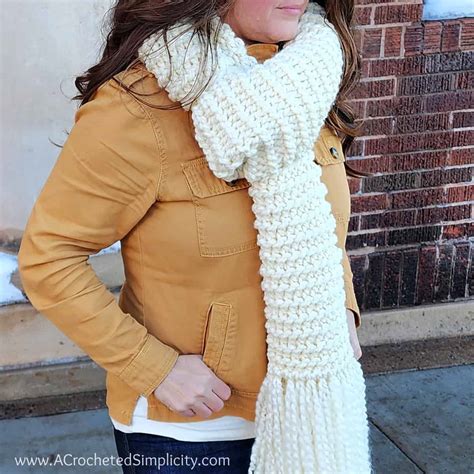 Knit Look Crochet Garter Stitch Scarf - A Crocheted Simplicity