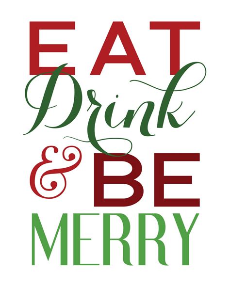 Eat, Drink & Be Merry Printable | Eat, Merry, Etsy