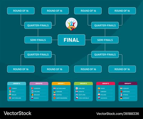 Match schedule template for web print football Vector Image