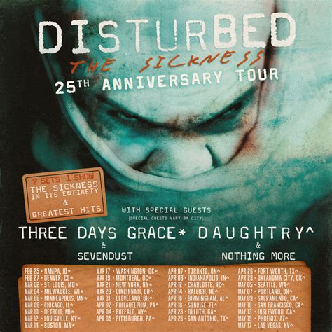 Disturbed | THE SICKNESS 25 TOUR