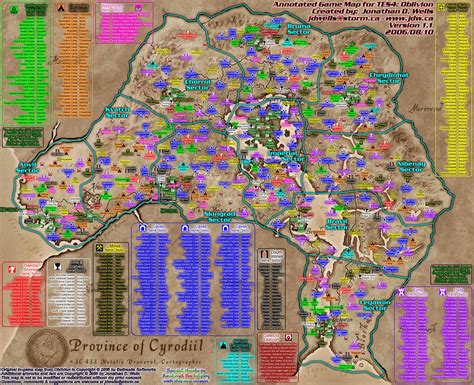 Cyrodil Map - Elder Scrolls IV - Oblivion | The elder scrolls iv, Elder scrolls, Oblivion