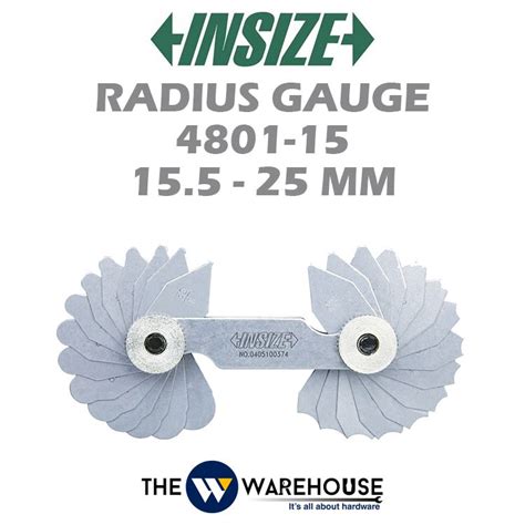 Insize Radius Gauge 4801-15 Malaysia - TheWwarehouse