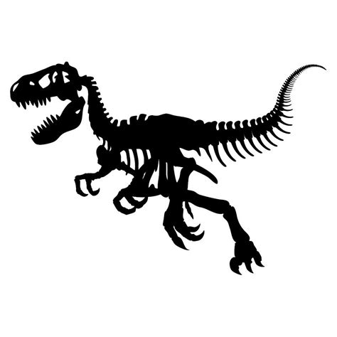 T-Rex Bones Wall Decal, Black | Dinosaur silhouette, Dinosaur decals, Art