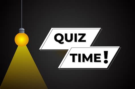 Premium Vector | Quiz time with light bulb vector illustration.