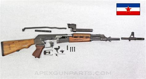 Yugoslavian / Zastava M76 parts set with demilled factory barrel, torch cut front and rear ...