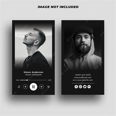 Premium PSD | Music Studio Business Card Design PSD Template