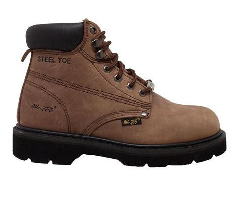 Men's AdTec 6" Full Grain Leather Steel Toe Work Boots | Shoe Carnival