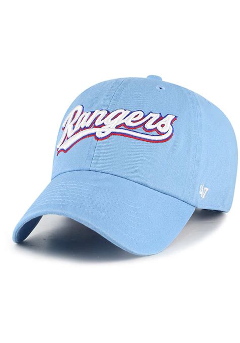 47 Texas Rangers Script Clean Up Adjustable Hat - COLUMBIABLUE