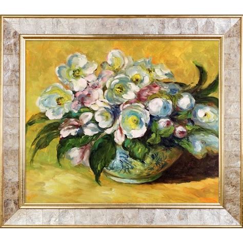 Claude Monet 'Christmas Roses, 1883' Hand Painted Framed Canvas Art ...