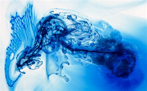 Blue ink in water wallpaper | 3d and abstract | Wallpaper Better