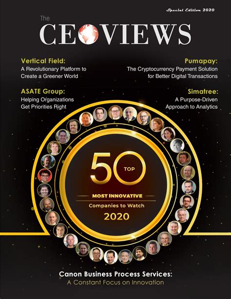 Top 50 Most Innovative Companies to Watch 2020 by CEO Views - Issuu