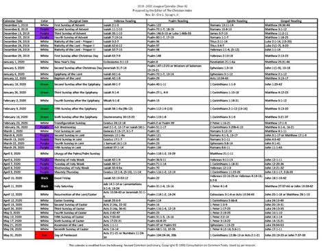 Create Your Liturgical Colors Calendar For Methodist | Free calendar template, Yearly calendar ...